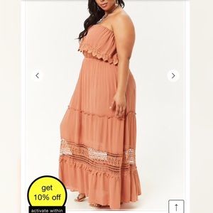 strapless maxi. new with tags